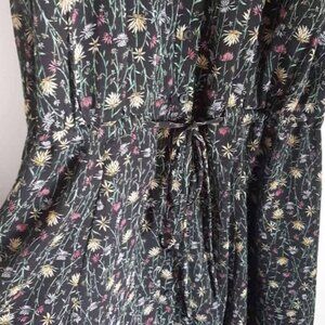 Mid-length dress by edc by Espirit, navy with floral print, size EU 38 (small)
